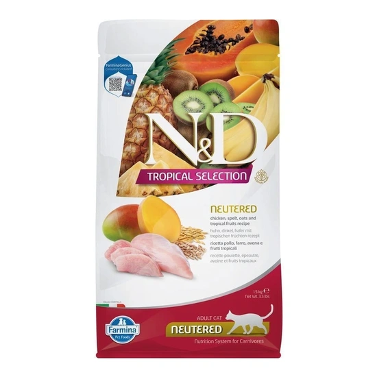N&D Tropical Selection Cat Chicken Neutered Adult 1,5kg