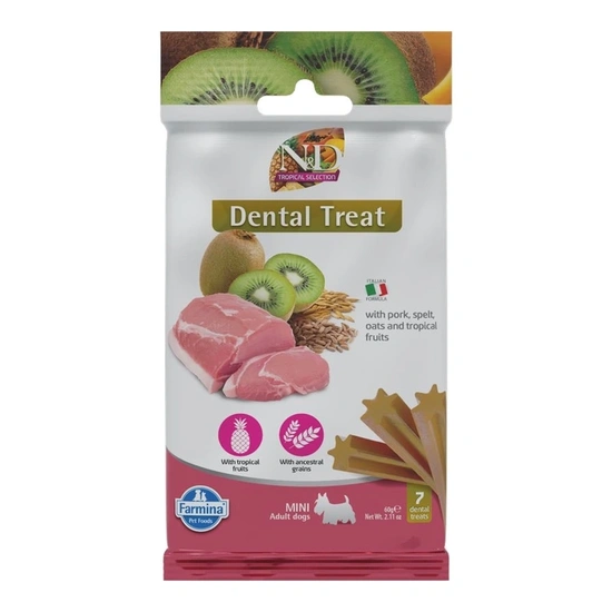 N&D Tropical Selection Dog Jutalomfalat Dental Pork Adult Mini 60g