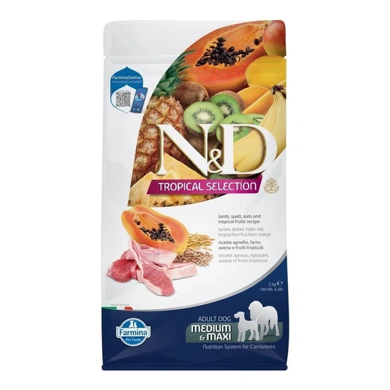 N&D Tropical Selection Dog Lamb adult medium & maxi 2kg