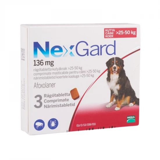 Nexgard Kutya XL 25-50kg 3x