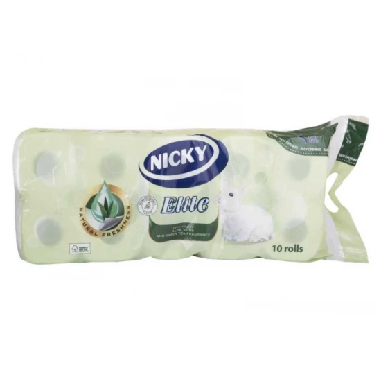 Nicky Elite wc papír 3 rétegű 10 tekercs aloe vera