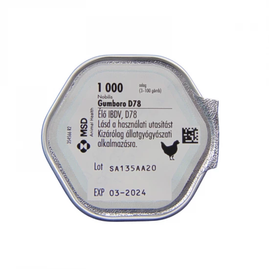 Nobilis Gumboro D78 vakcina SPH 1000 adag