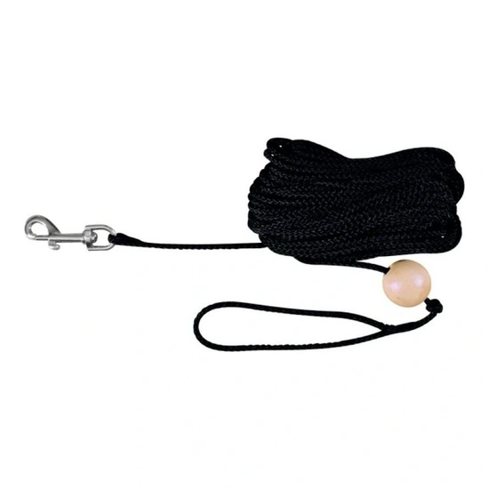 Nyomkövető Póráz Fagolyós 10m/10mm Fekete