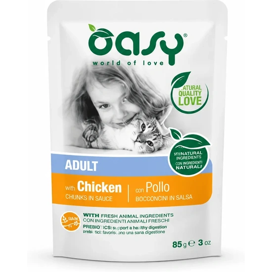 Oasy Cat Alutasakos Chunks in Gravy Adult Chicken 85g