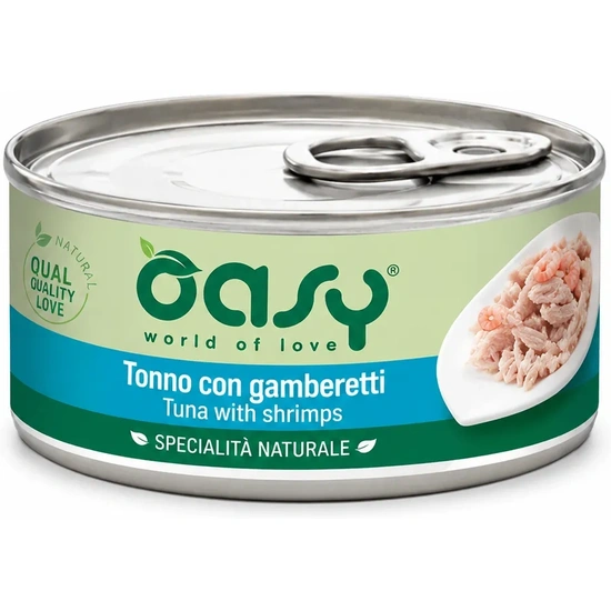 Oasy Cat Konzerv Natural Tuna & Shrimp 70g