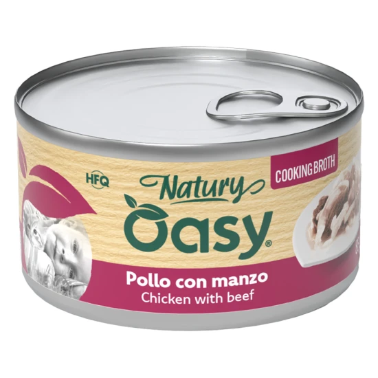 Oasy Cat Konzerv Natury Cooking Broth Chicken with beef Adult 85g