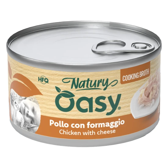 Oasy Cat Konzerv Natury Cooking Broth Chicken with cheese Adult 85g