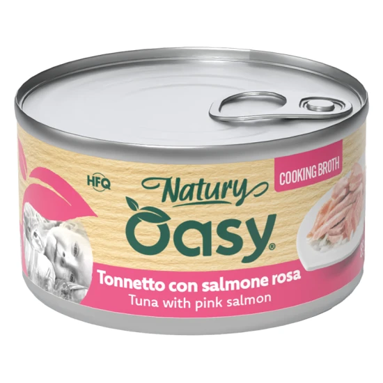 Oasy Cat Konzerv Natury Cooking Broth Tuna with pink salmon Adult 85g