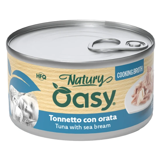 Oasy Cat Konzerv Natury Cooking Broth Tuna with seabream Adult 85g