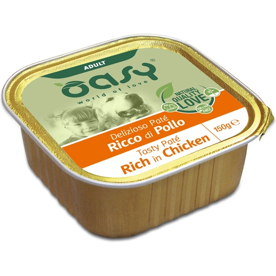 Oasy Dog Alutálka Tasty Paté Adult Chicken 150g