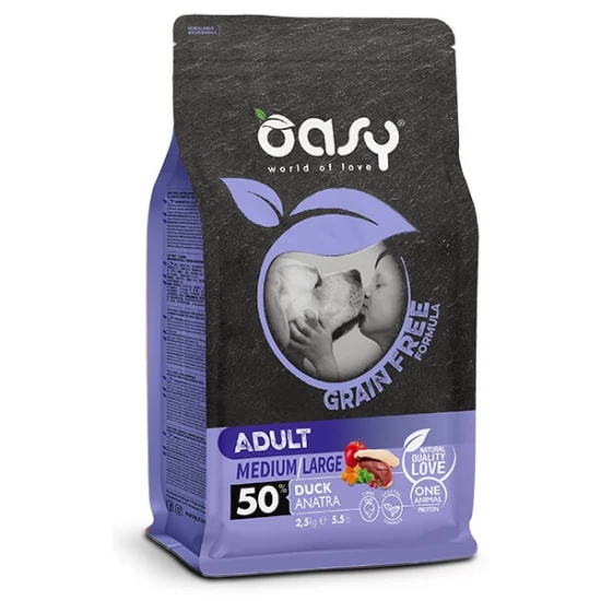 Oasy Dog GF Adult Medium/Large Duck 12kg