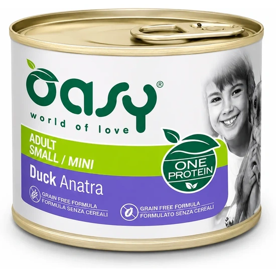 Oasy Dog Konzerv OP Adult Small/Mini Duck 200g