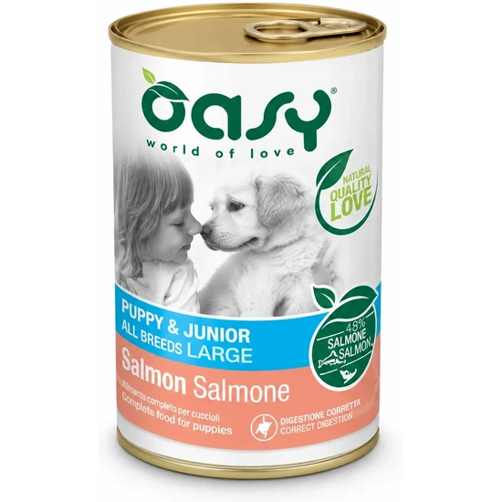 Oasy Dog Konzerv OP Puppy & Junior Medium/Large Salmon 400g