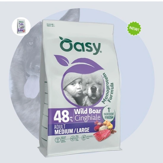 Oasy Dog Monoprotein Adult Medium/Large Wild Boar 10kg