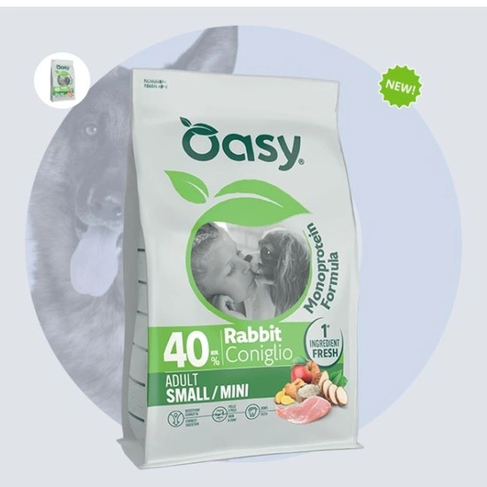 Oasy Dog Monoprotein Adult Small/Mini Rabbit 2kg