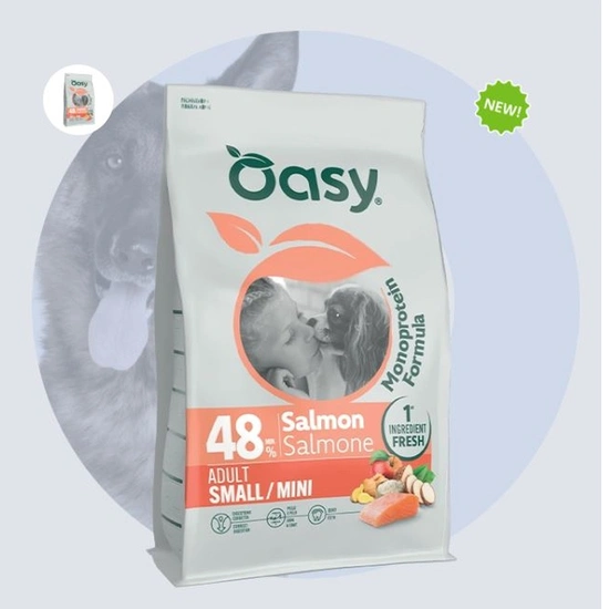 Oasy Dog Monoprotein Adult Small/Mini Salmon 800g
