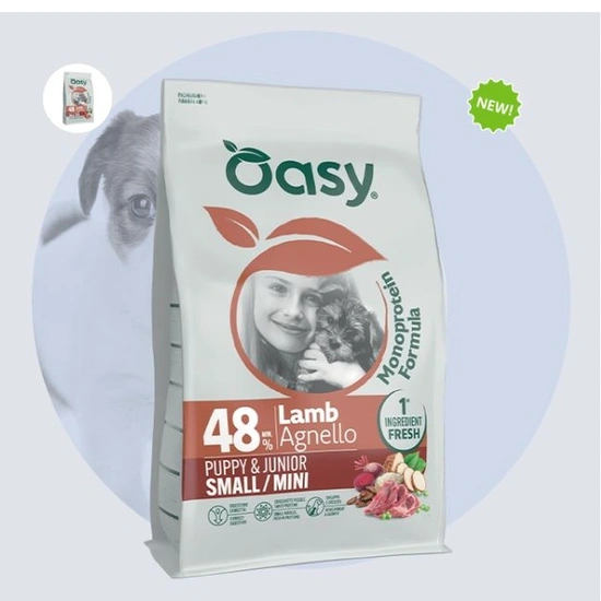 Oasy Dog Monoprotein Puppy&Junior Small/Mini Lamb 800g