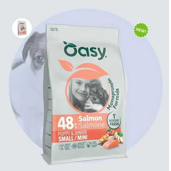Oasy Dog Monoprotein Puppy&Junior Small/Mini Salmon 2kg