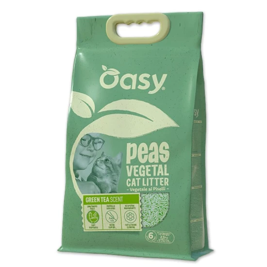 Oasy Peas Green Tea Vegetal macskaalom 6L (2,4kg)