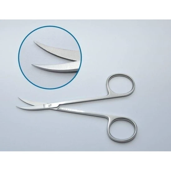 Olló hajlított finom 110 mm