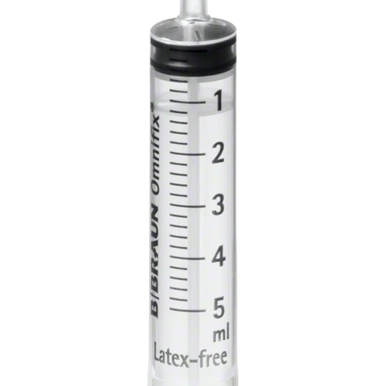 Omnifix háromrészes fecskendő, Luer-lock csatlakozással, 5 ml