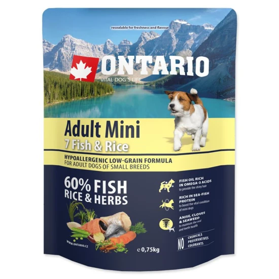 Ontario Adult Mini Hal&Rizs 750g
