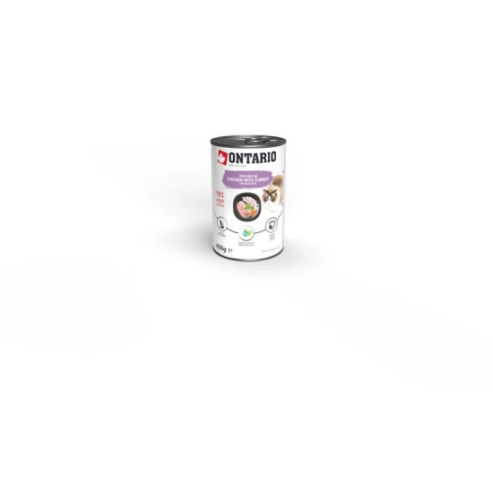 Ontario Cat Pástétom Konzerv Csirke&Pulyka,Homoktövis 400g
