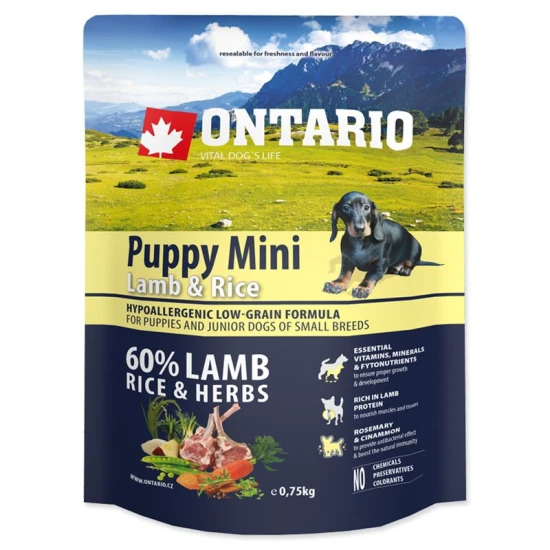 Ontario Puppy Mini Bárány&Rizs 750g