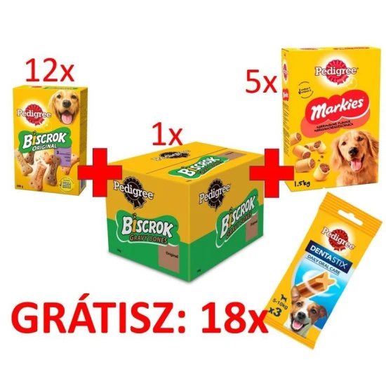 Pedigree Biscrok,Markies + ajándék Denta 45g csomag