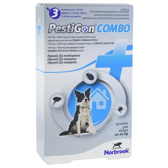 Pestigon Combo spot on 1,34 ml M 10-20 kg 3x