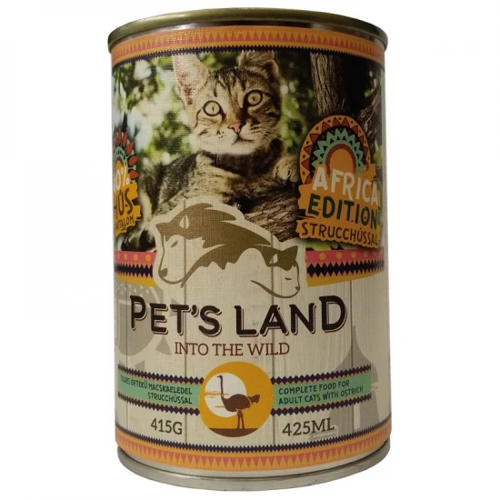 Pet s Land Cat konzerv Strucchússal Africa Edition 415g