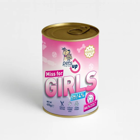 Petsup Prémium Kutya Konzerv Miss for Girls 415 Marhával 415g