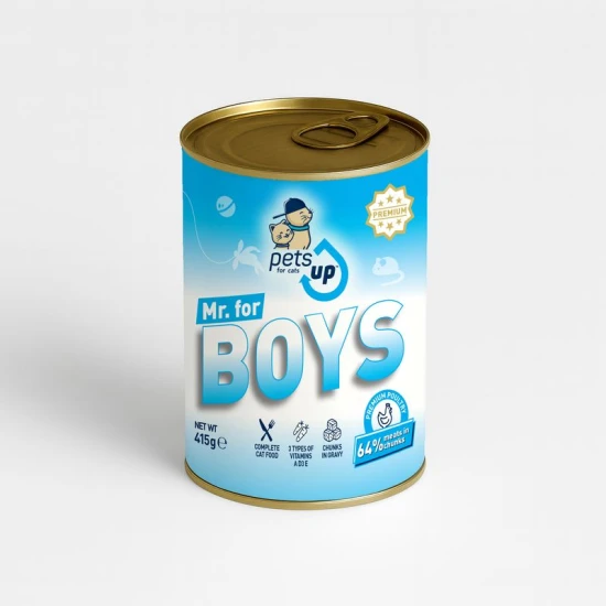 Petsup Prémium Macska Konzerv Mr for Boys Baromfival 415g