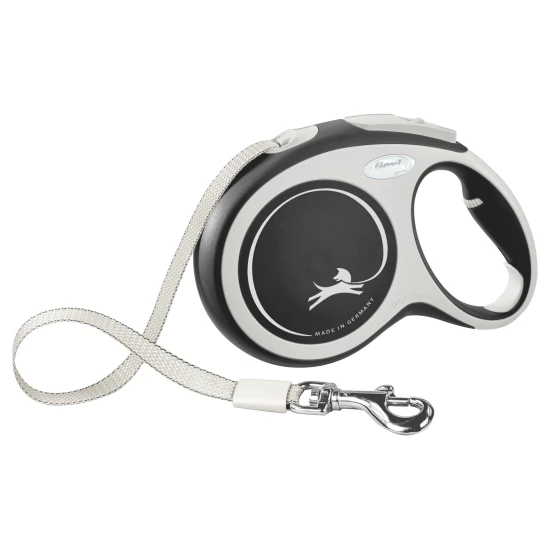 KERBL New Comfort flexi póráz, 8 m (50 kg), fekete