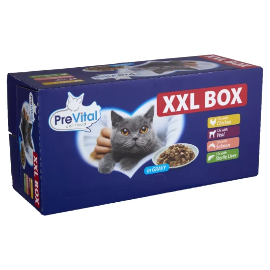 Prevital alutasakos macskaeledel giga box 48x100g Multipack