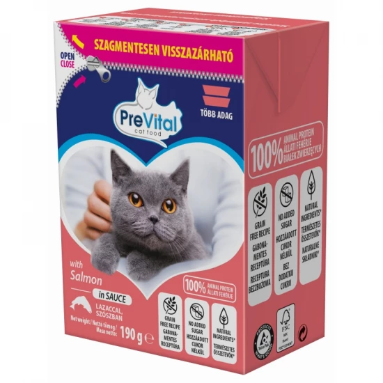 Prevital Tetra Pack nedves macska eledel lazac 190gr