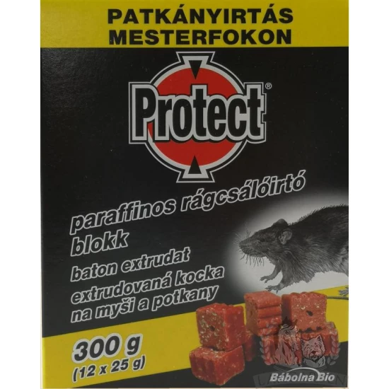 Protect paraffinos rágcsálóirtó blokk 300 g