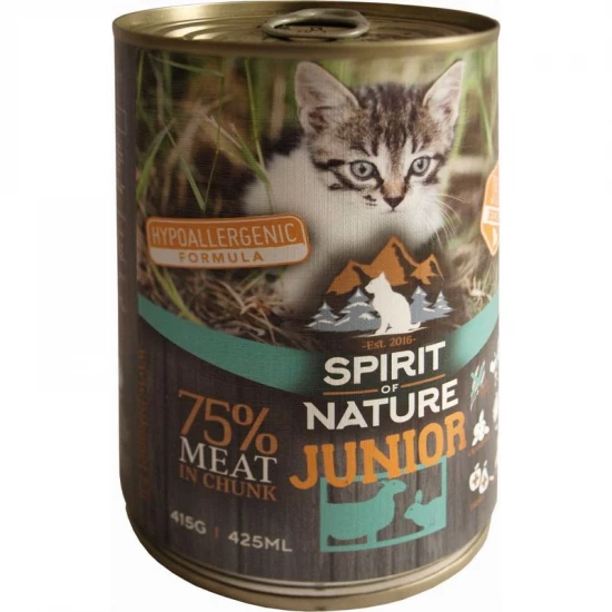 Spirit of Nature Cat konzerv Junior Bárányhússal és nyúlhússal 415g