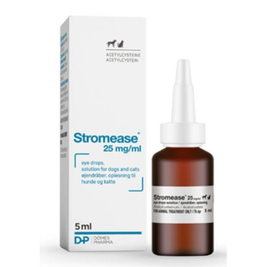 STROMEASE 25 mg/ml oldatos szemcsepp kutyák és macskák számára 5 ml