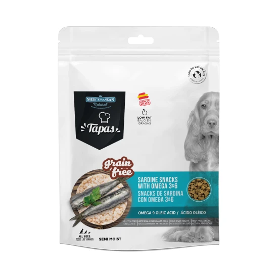 Tapas Gabonamentes Jutalomfalat Kutyáknak Szardíniával 150g