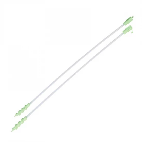 Termékenyítő spirálkatéter kupakkal, zöld