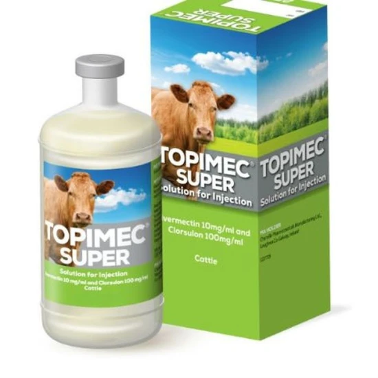 Topimec Super 10 mg/ml 100 mg/ml oldatos injekció szarvasmarhák részére 250ml
