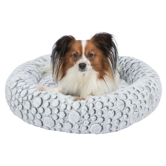 Trixie Ágy Mila Plüss Kerek, o 60 cm, Fehér-Szürke