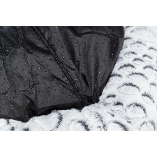 Trixie Ágy Mila Plüss Kerek, 50 cm, Fehér-Szürke