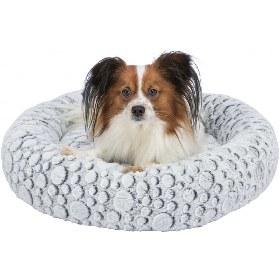 Trixie Ágy Mila Plüss Kerek, o 60 cm, Fehér-Szürke