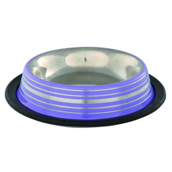 Trixie fém tál gumitalppal 0,5L/13cm