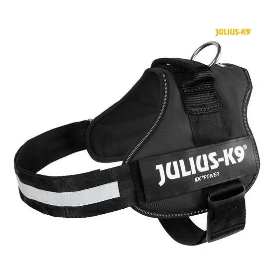 Trixie Hám Julius-K9 3/XL–XXL: 82–116 cm/50 mm, fekete