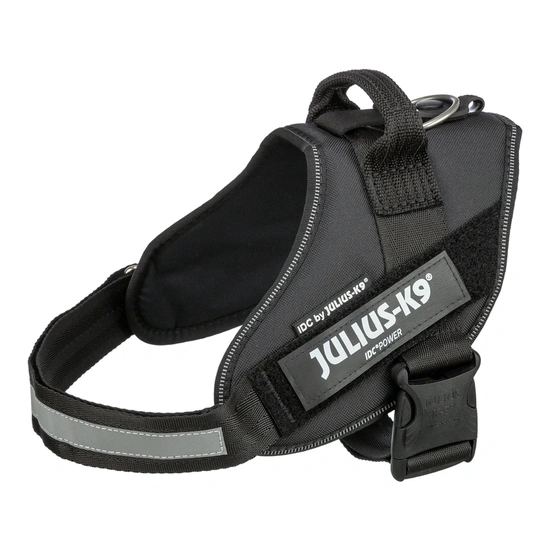 Trixie Hám Julius-K9 IDC 2/L–XL: 71–96 cm/50 mm, fekete