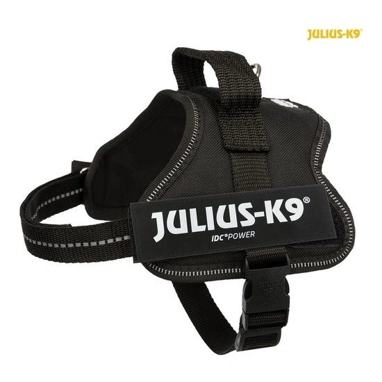 Trixie Hám Julius-K9 Power, XS/Mini-Mini: 40–53 cm/22 mm, Fekete