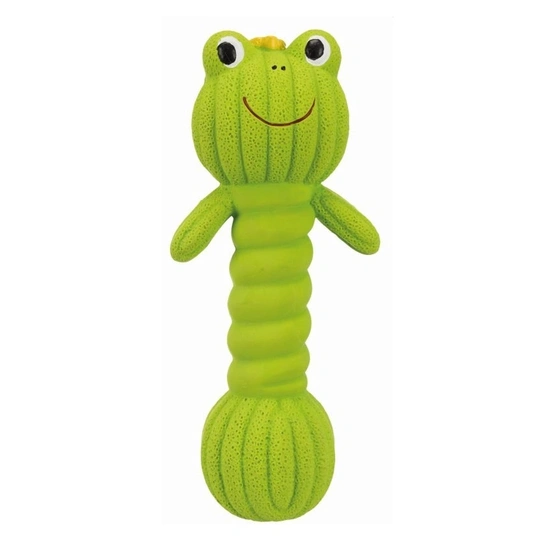 Trixie Játék latex súlyzó béka, Zöld